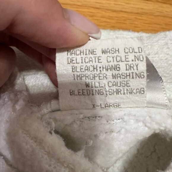 Vintage Walt Disney World Hoodie XL Made in USA 70s/80s Style White Embroidered - Picture 7 of 10